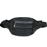 Men's Vintage Leather Waist Bag Zip Pocket Pack Casual Functional Money Phone Ci