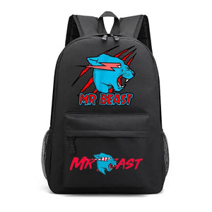 Lightning Cat School Backpack Boys Girls Cartoon Bookbag Men Casual Bagpacks