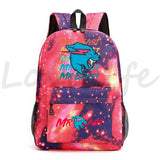Lightning Cat School Backpack Boys Girls Cartoon Bookbag Men Casual Bagpacks