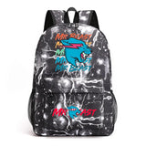 Lightning Cat School Backpack Boys Girls Cartoon Bookbag Men Casual Bagpacks