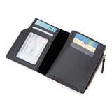 Anti-theft Leather Wallet For Traveling Ultra-thin Zipper Pocket Men Bag