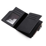 Anti-theft Leather Wallet For Traveling Ultra-thin Zipper Pocket Men Bag