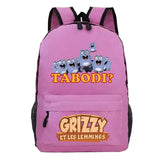 Grizzy And Les Lemmings Backpack for Boys Girls Cartoon Kids School Bags
