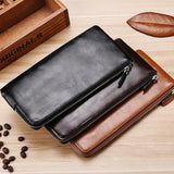 Men's Large Capacity Business Handbag with Wallet Clip and Zipper