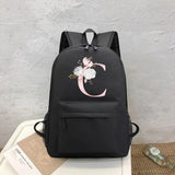 Rose Pink Letter Backpack Canvas Travel Female Shoulder Bags