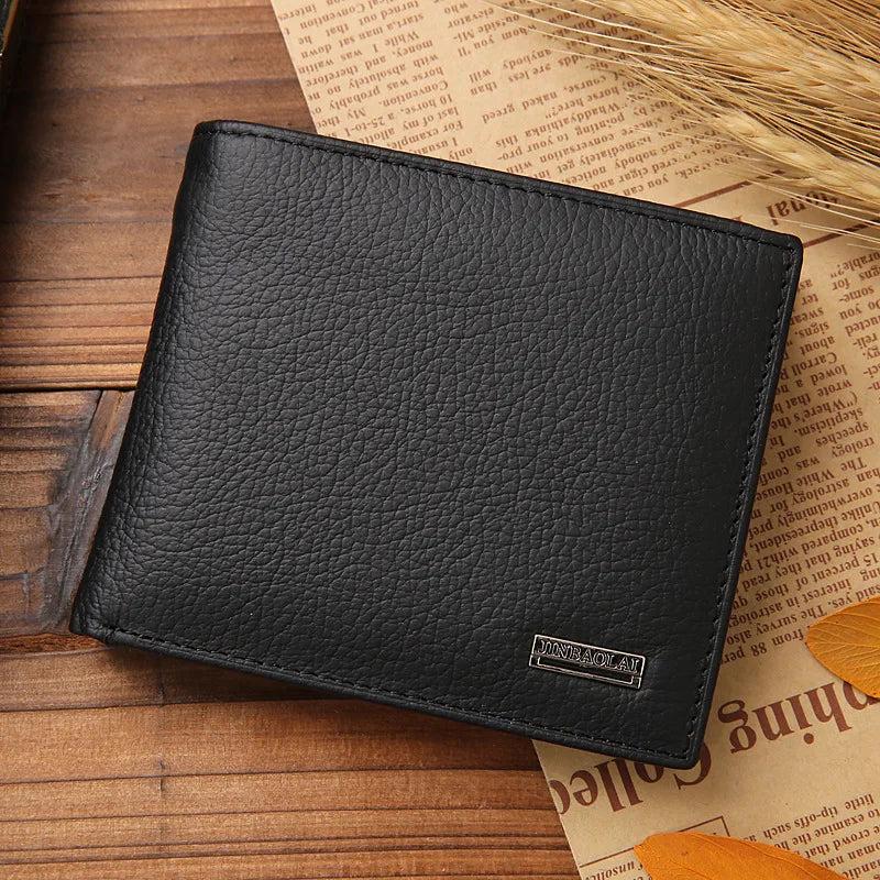 Cowhide Wallets for Men Short Wallet Portefeuille Homme Fashions Purses