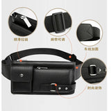 Unisex Waist Pack Belt Bag Classic PU Leather Fanny Pack Waterproof