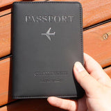 TO MY Husband Engraving PU Leather Passport Cover Wallet for Men