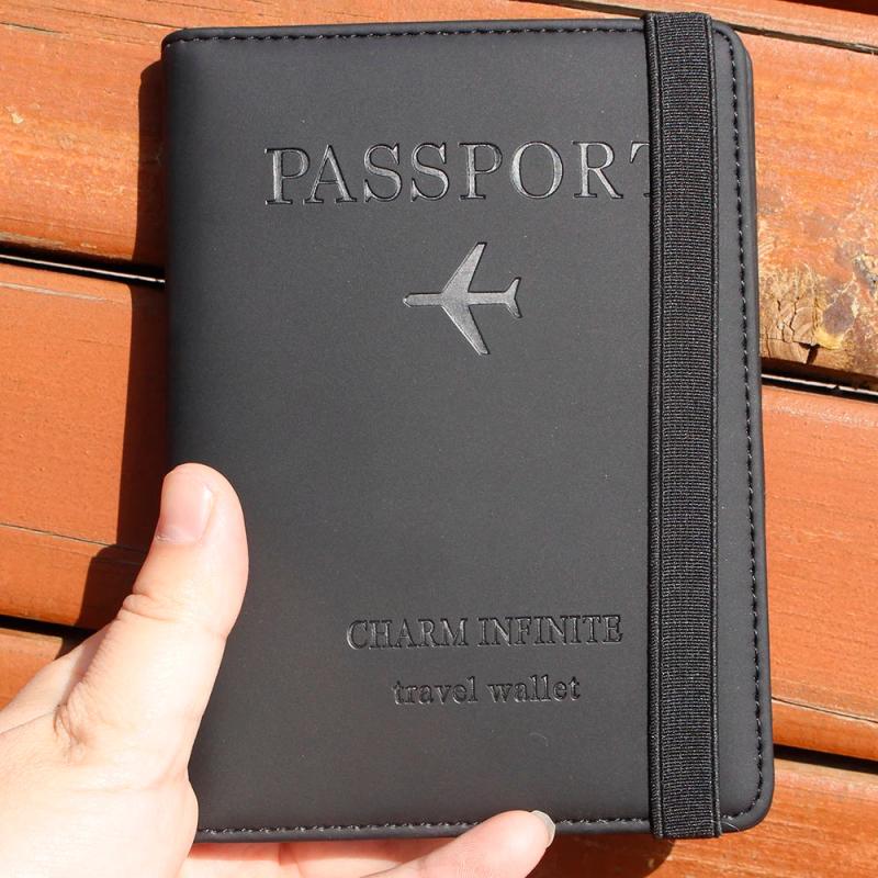 TO MY Husband Engraving PU Leather Passport Cover Wallet for Men