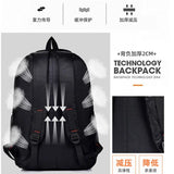 Men's Waterproof Casual Laptop Backpack Large Capacity Schoolbags