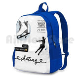 Watercolor Ice Skater Figure Skating Sticker Pack Gray