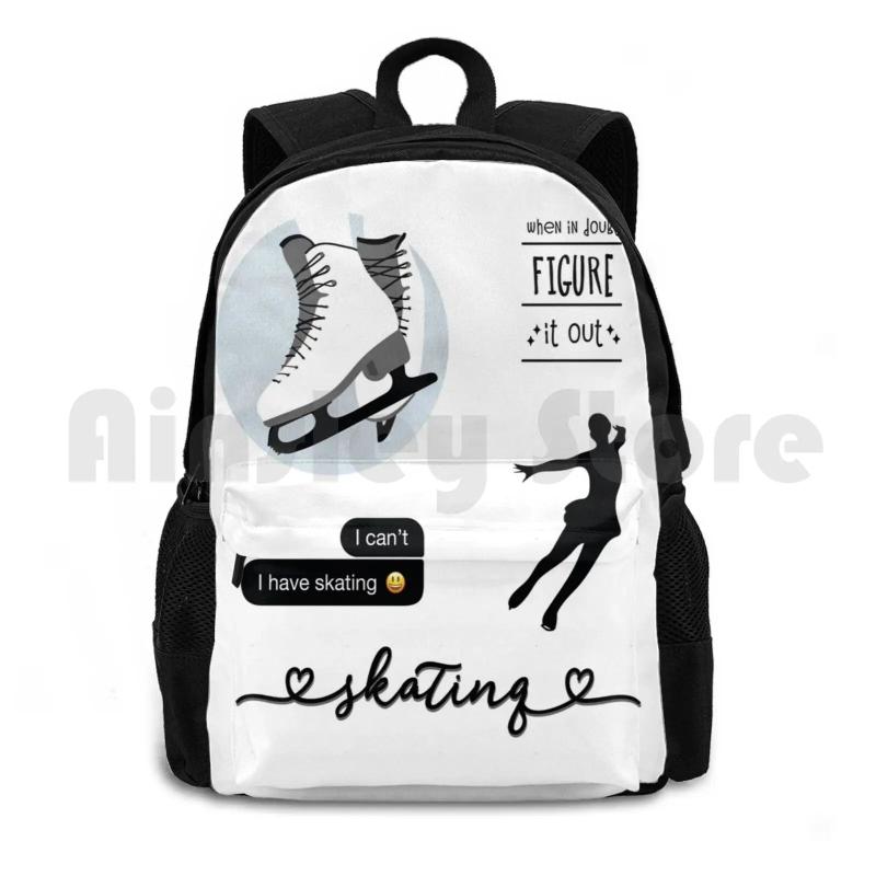 Watercolor Ice Skater Figure Skating Sticker Pack Gray
