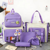 Canvas Backpack School Bags for Teenage Girl Boy Handbags Shoulder Bag