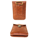 Men's PU Waterproof Waist Bag Double Lock Wallet