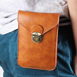 Men's PU Waterproof Waist Bag Double Lock Wallet