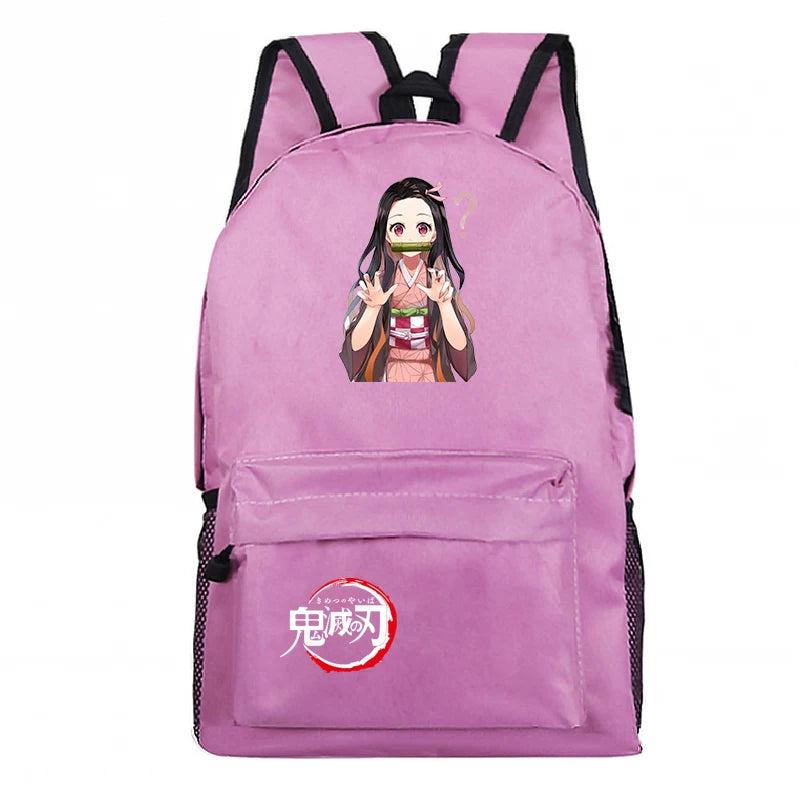 Anime Demon Slayer Backpack Boys Girls Kamado Nezuko School Bag Students