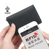 RFID Safe Smart Wallet Anti-theft Holder Small PU Leather Purse