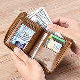 Vintage Business Kangaroo Credit Card Holder Case Anti-Theft Clutch Wallet
