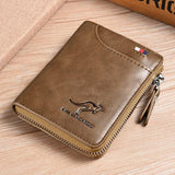 Vintage Business Kangaroo Credit Card Holder Case Anti-Theft Clutch Wallet