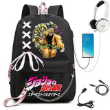 JOJO's Bizarre Adventure Anime USB Backpack School Book Bags