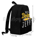 Jeffy Pencil Gift Funny School Outdoor Hiking Backpack Waterproof