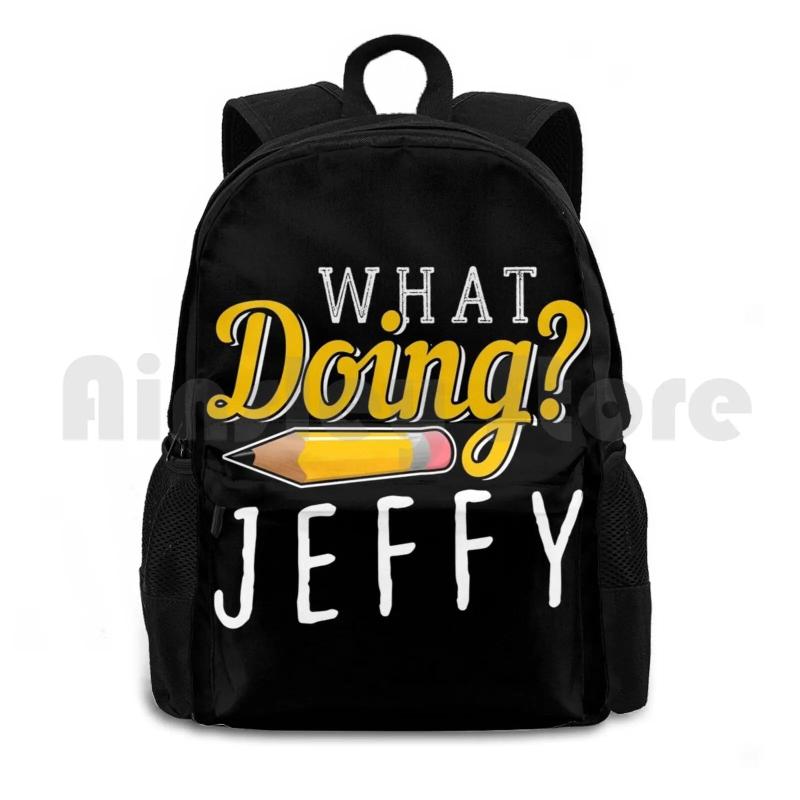 Jeffy Pencil Gift Funny School Outdoor Hiking Backpack Waterproof