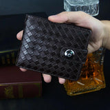 PU Men's Wallet Retro Leather Short Wallet Multi-Card Wallet Zipper Purse
