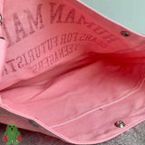 Pink Alphabet Canvas Tote Bag Couple Shoulder Messenger Bags