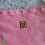 Pink Alphabet Canvas Tote Bag Couple Shoulder Messenger Bags