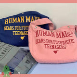 Pink Alphabet Canvas Tote Bag Couple Shoulder Messenger Bags