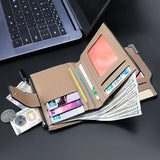 Soft Leather Men Wallets Purse Short Male Clutch Office Wallet Mens Money Bag