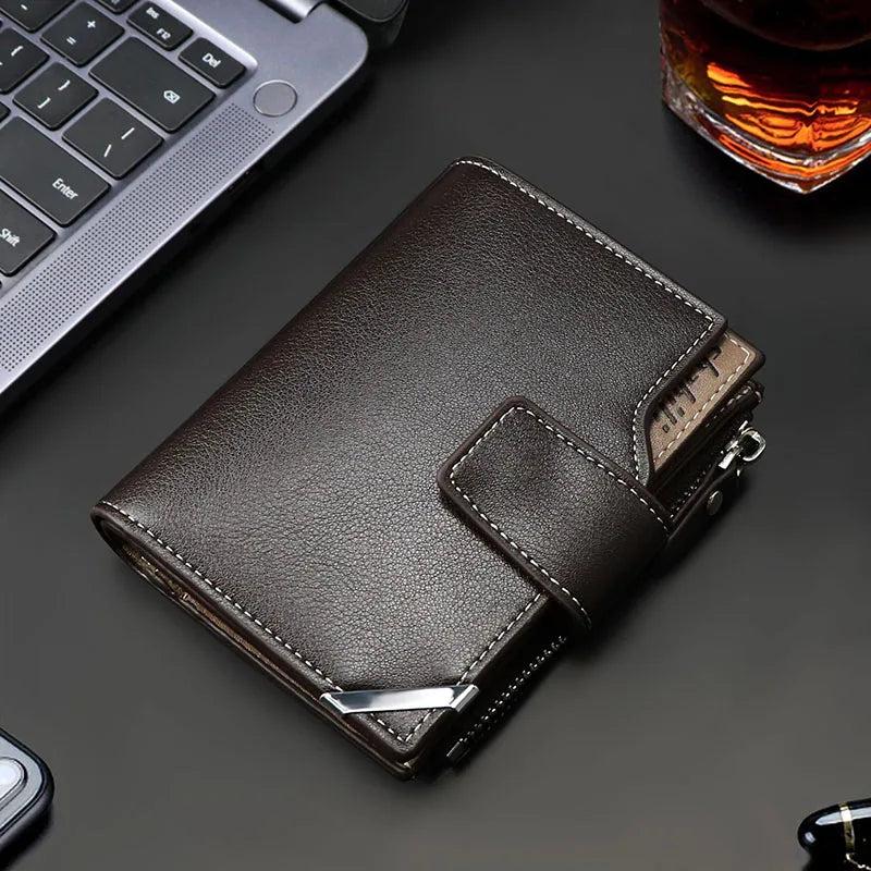 Soft Leather Men Wallets Purse Short Male Clutch Office Wallet Mens Money Bag