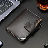Soft Leather Men Wallets Purse Short Male Clutch Office Wallet Mens Money Bag