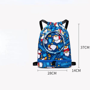 Kid Backpack Boys Girls Swimming Bag Waterproof Print Sports Bag