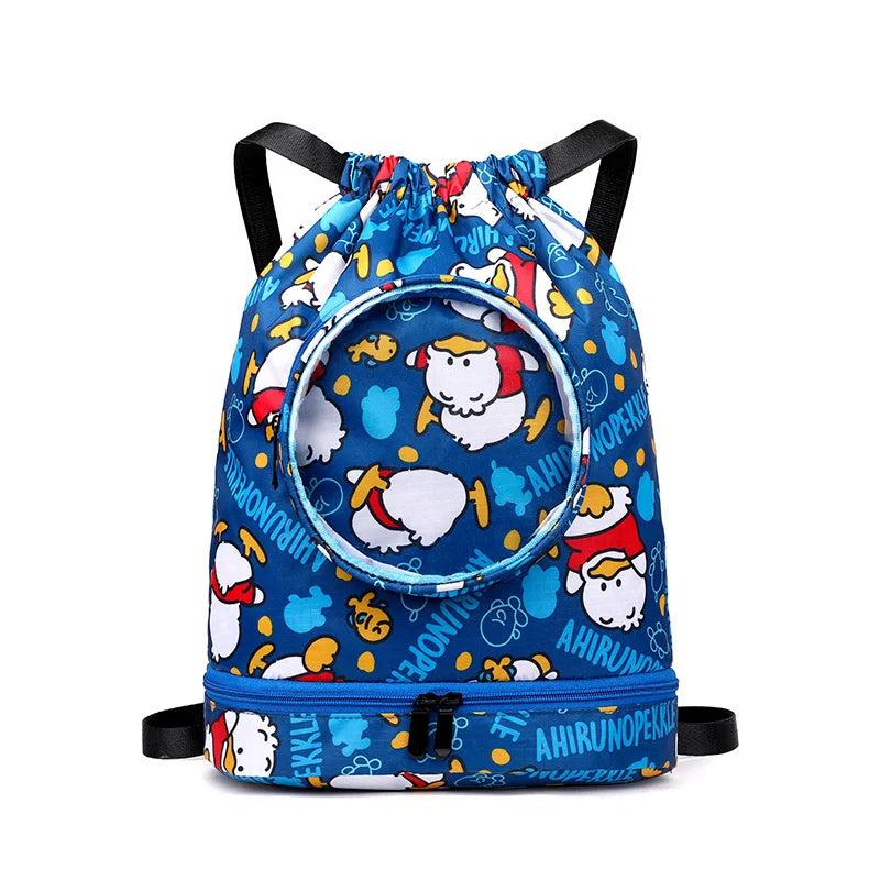 Kid Backpack Boys Girls Swimming Bag Waterproof Print Sports Bag