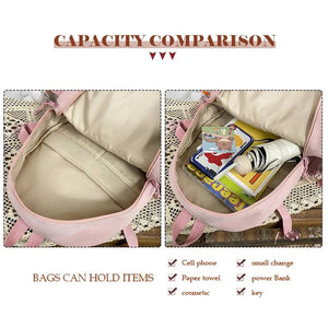 College Wind High School Bags Girls Backpack