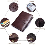 Oil Wax Leather Men's Wallet Card Holder Coin Purse Slim Wallets for Men