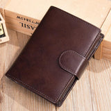 Oil Wax Leather Men's Wallet Card Holder Coin Purse Slim Wallets for Men