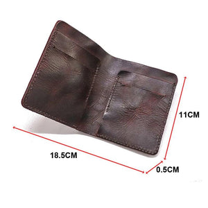 1st Layer Cowhide Men's Wallet Vertical Money Clip Retro Male Purse Wallet