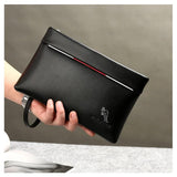 YUES KANGAROO Men Clutch Bag Large Capacity Soft Leather Envelope Wallet