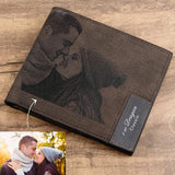 Personalized Men's Photo Wallet with PU Leather - Birthday Gift