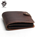 Vintage Crazy Horse Leather Men's Wallet Retro Style Clutch Bag
