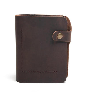 Vintage Crazy Horse Leather Men's Wallet Retro Style Clutch Bag