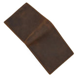 Slim Dark Brown Bifold Leather Men Wallet