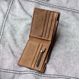 Slim Dark Brown Bifold Leather Men Wallet