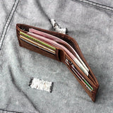 Slim Dark Brown Bifold Leather Men Wallet