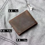 Slim Dark Brown Bifold Leather Men Wallet