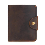 Men's Cowhide Oil Wax Leather Wallet Vintage Business Man Purse