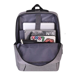 Men's Waterproof USB College Backpack 15.6 Inch Laptop Bag