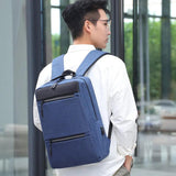 Men's Waterproof USB College Backpack 15.6 Inch Laptop Bag